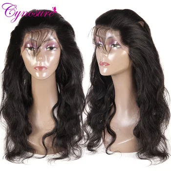 

Cynosure Brazilian Body Wave 360 Lace Frontal Closure With Baby Hair Pre-Pluked 100% Remy Human Hair Closure Natural Color