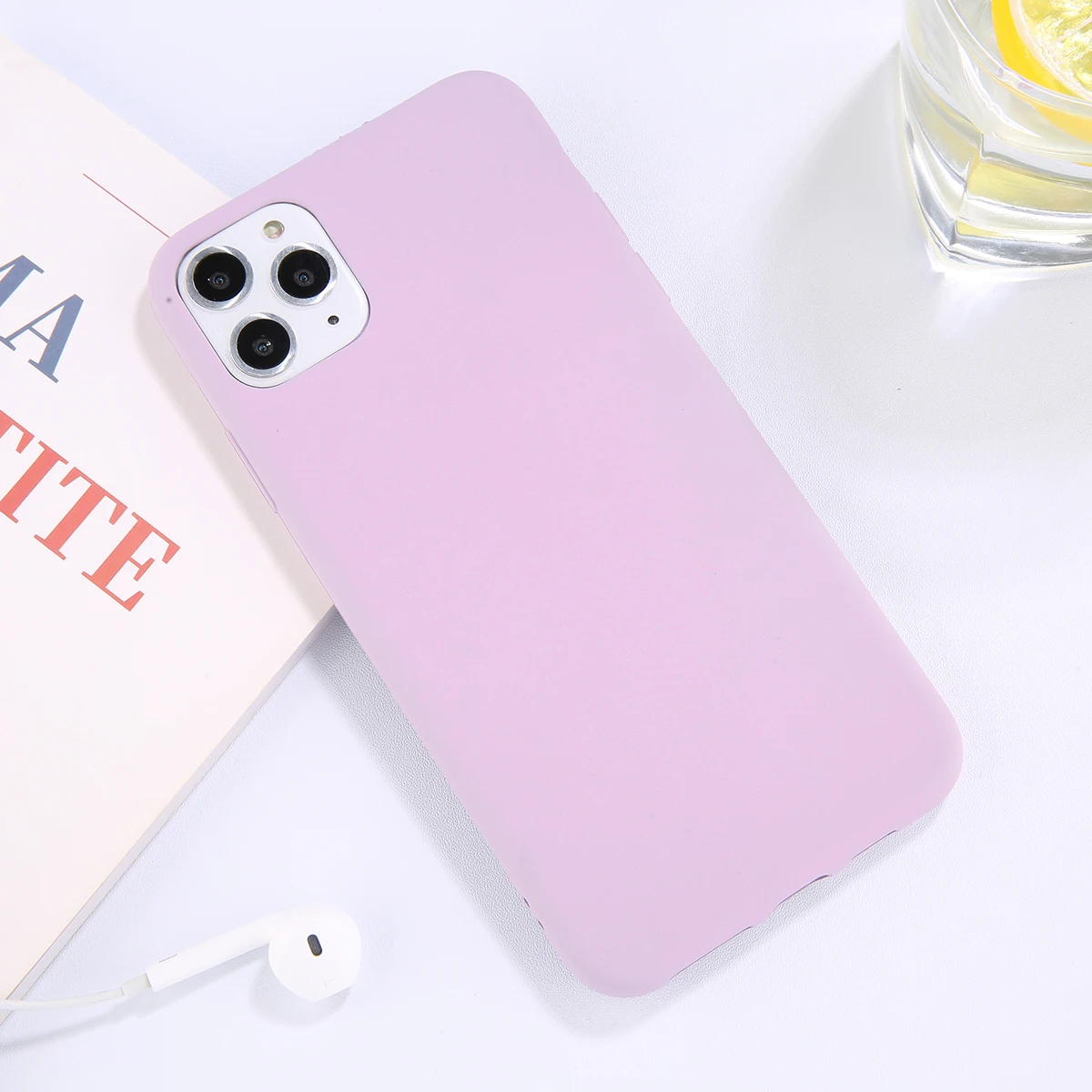 Lovebay силиконовый чехол для телефона для iPhone 11 Pro X XR XS Max 7 8 6 6s Plus карамельный цвет однотонный матовый чехол Мягкая задняя крышка из ТПУ - Цвет: PR