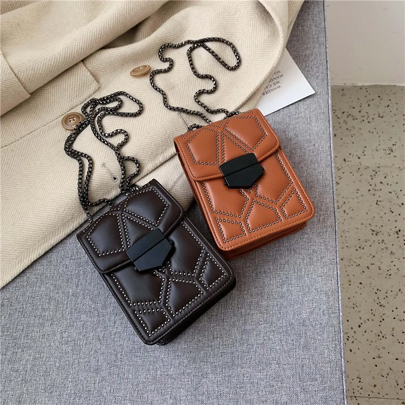 

Autumn And Winter Retro Black And White with Pattern Shoulder Bag Women's 2020 New Style Fashion Korean-style bai da xiao Square