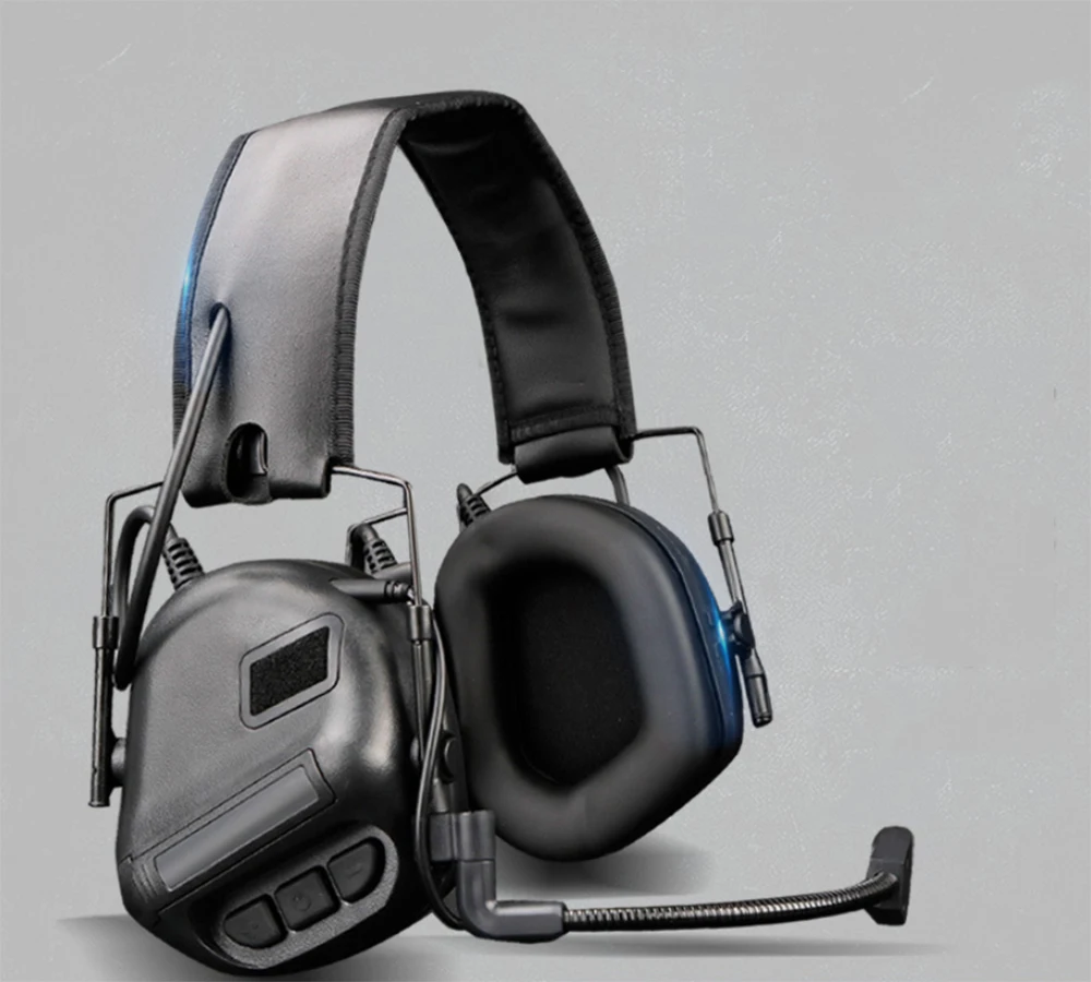 Fone de Ouvido Fones de Ouvido Fone de Ouvido com Cancelamento de Ruído de Tiro Tático Caça Airsoft Proteção Auditiva com Cancelamento de Ruído Tiro Militar 3 Cores 8 Auditiva Fones De Ouvido Fone De Ouvido