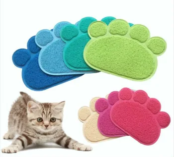

30cm X 40cm Pet Dog Puppy Cat Feeding Mat Pad Cute Paw PVC Bed Plate Bowl Food Water Tablecloth Clean Cushion
