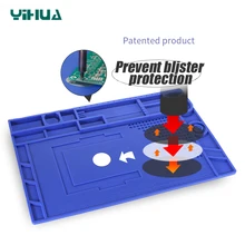 YIHUA термостойкий силиконовый коврик для проекта предотвращает блистерную защиту пайки коврик с магнитной панель для проведения техобслуживания коврик