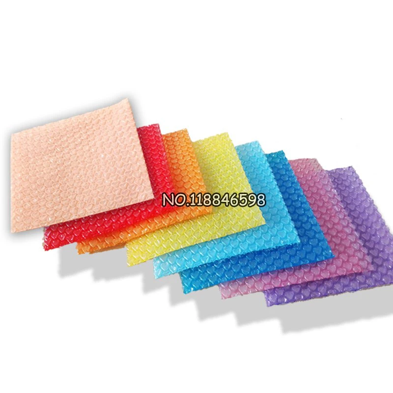 

10*10cm (3.94*3.94') 50Pcs Heart-shaped Bubble Bags Inflatable Foam Wrap For Packing Material Gift Decoration
