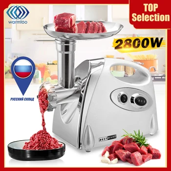 

Electric Meat Grinders 2800W Stainless Steel Powerful Electric Grinder Sausage Stuffer Meat Mincer Slicer for Kitchen Appliance