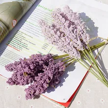 Ramos Artificiales Decorativos de Lavanda, Flores para Manualidades y Decoración de Floreros y el Hogar, Económicos, Venta al por Mayor, 6 Unidades por Lote