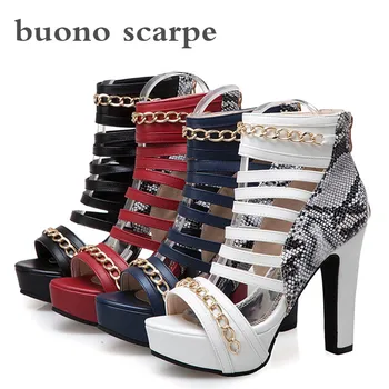 

Summer new high-heeled thick with waterproof platform open toe women's sandals