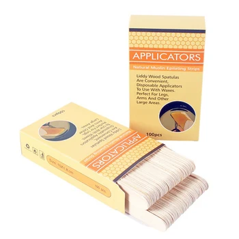 

Wooden Wax Sticks For Hair Removal Natural Birch Wood Spatulas Wax Application Hard And Hot Wax - Large 100 P S1