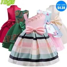 Платье принцессы в полоску для маленьких девочек; праздничное платье принцессы для девочек; детское рождественское платье; Abito da sposa; детское платье для девочек; костюм