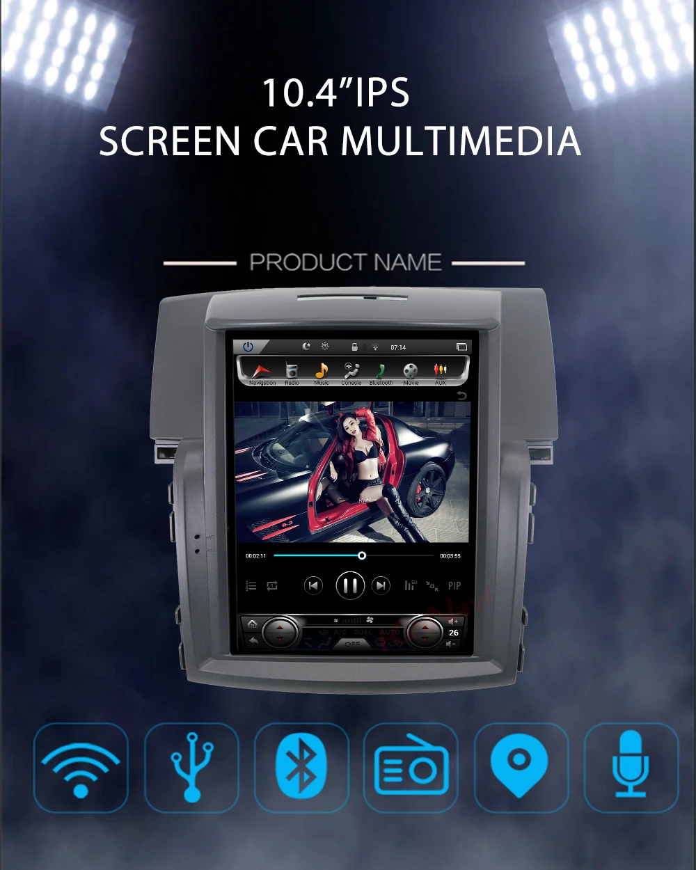KiriNavi Telsa стиль вертикальный экран 10," 1 Din Android 8,1 Автомагнитола для Honda CRV Автомобильный мультимедийный gps-навигатор 2012