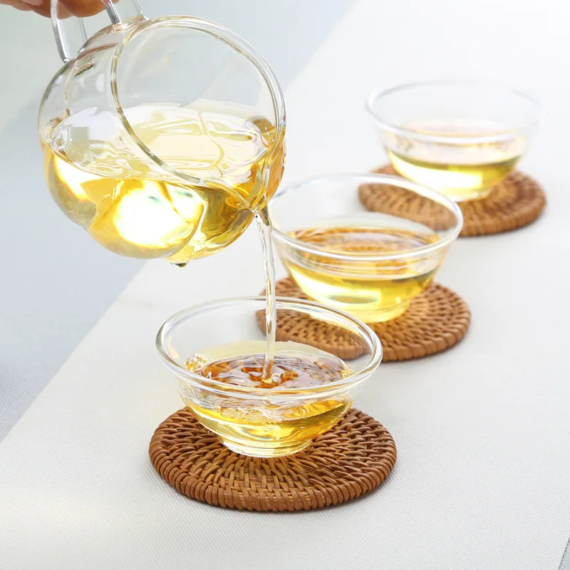 Ming shang de Kung Fu Tea Cup Small Glass Tea Set Accessories Cup 6 Pcs/Box Manufacturers Supply