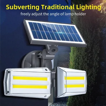 

Outdoor Garage Wall Lamp Patio Security Garden Lawn Street Rotatable Microwave Waterproof PIR Motion Sensor Solar Light 3 Modes