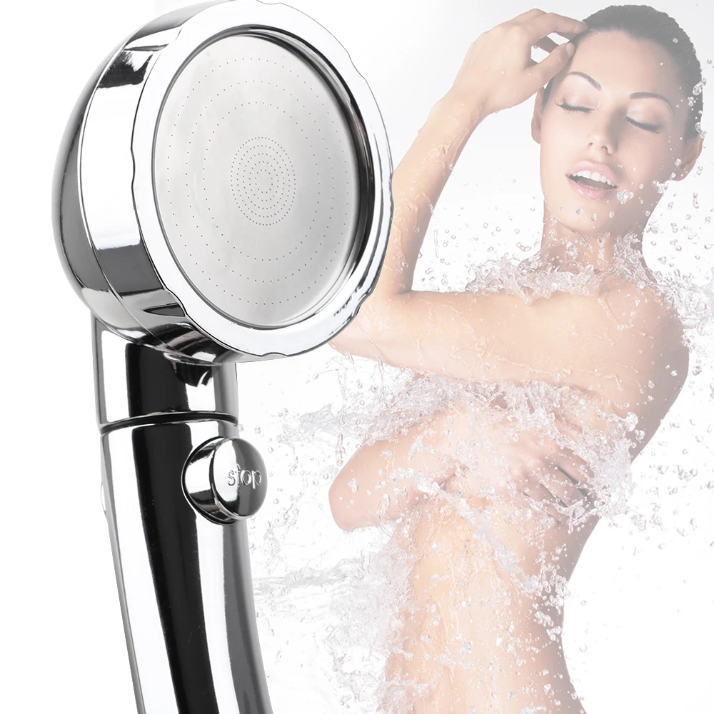 

High Pressure Three Modes Handheld Shower Head Water Saving 360 Degrees Rotating Adjustable