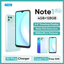 

FIGI Note 1 Pro 4GB 128GB SmartPhone 6.6 Inch Android 9 Octa Core Cellphone 16MP Al Triple Cameras 4000mAh Mobile Phone