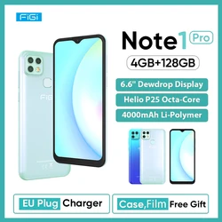 FIGI Note 1 Pro 4GB 128GB SmartPhone 6.6 Inch Android 9 Octa Core Cellphone 16MP Al Triple Cameras 4000mAh Mobile Phone