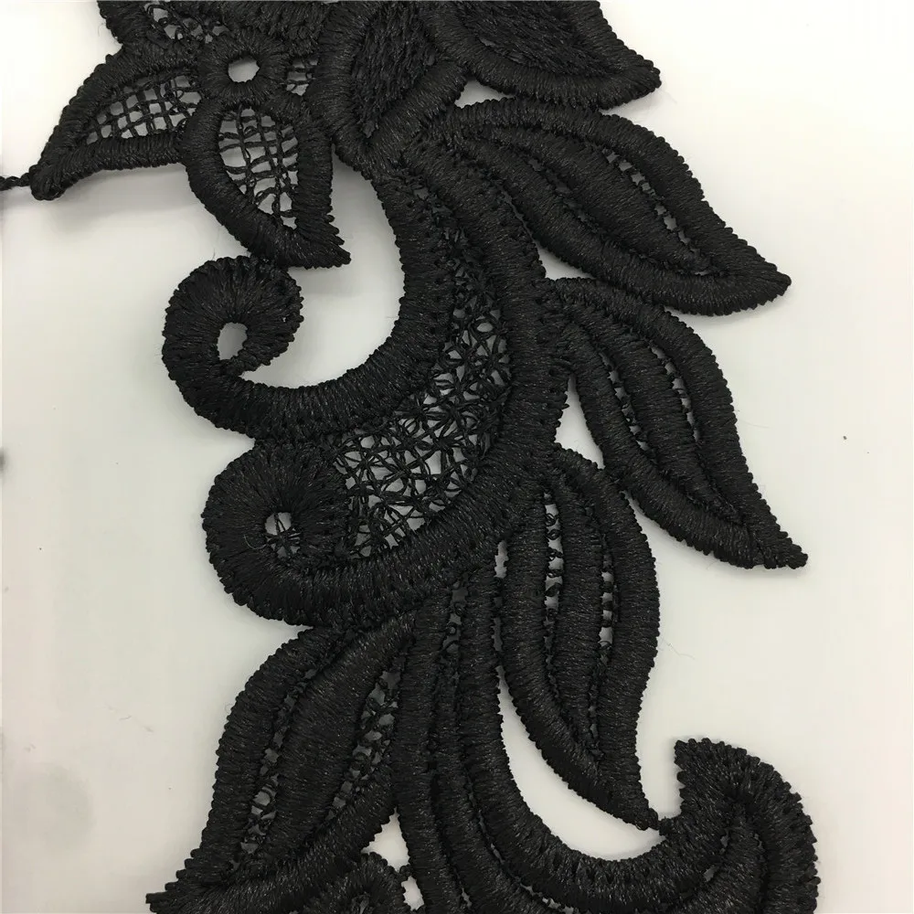 Lace Collar Neckline Applique Embroidery Sewing on Patches Sewing Fabric Accessories a pair for sale lace fabric lace sewing accessories lace sewing supplies lace accessories lace garment accessories lace decoration sewing patches