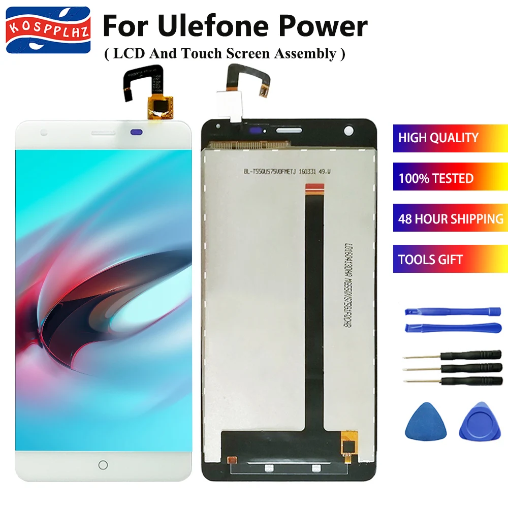 ЖК дисплей 100% дюйма для Ulefone Power 1 замена 5 телефона инструмент кодирующий