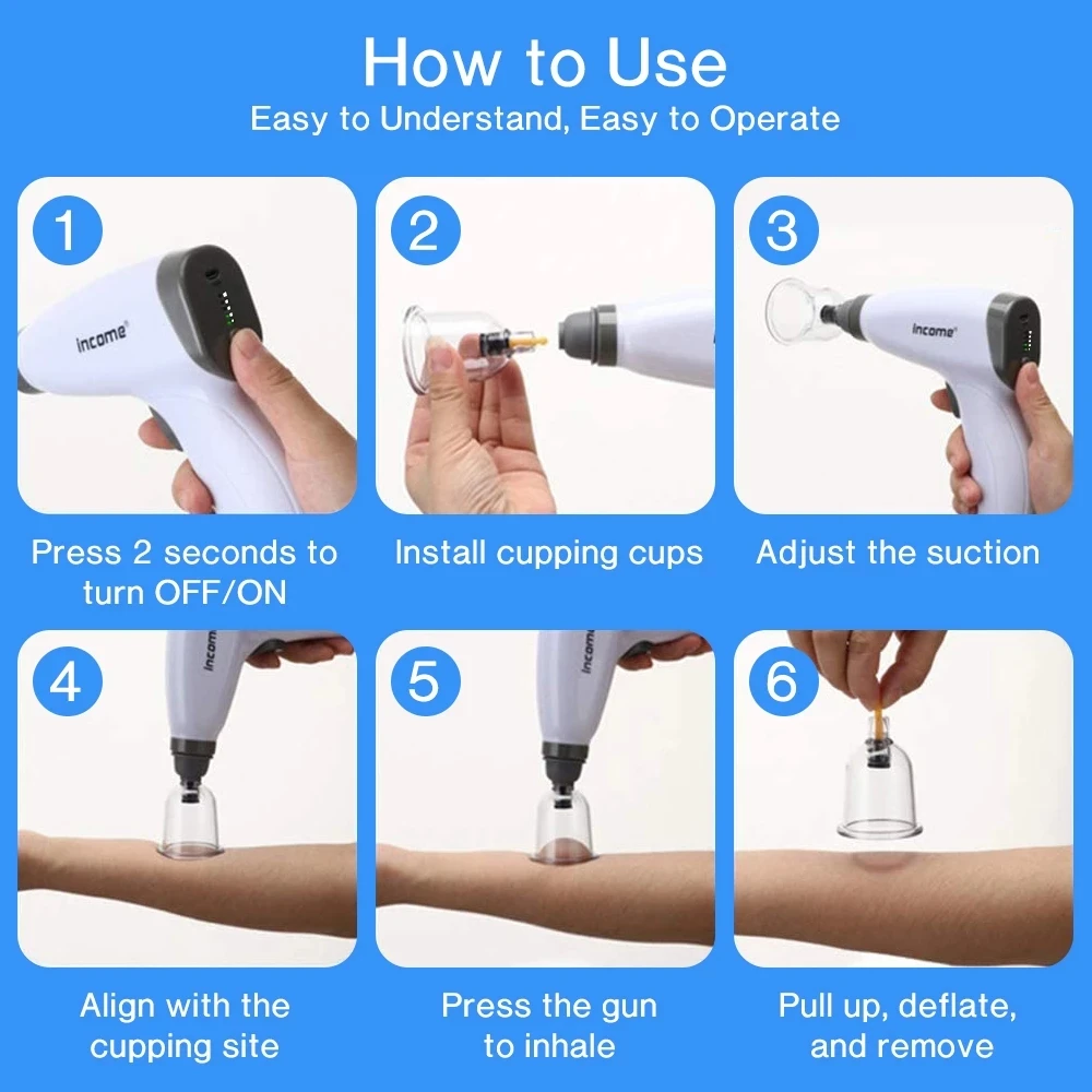 Suction Cup AntiCellulite Electric Bank Vacuum Cupping Massage Machine Therapy Set Chinese Medicine Physiotherapy Face Body Jars 5