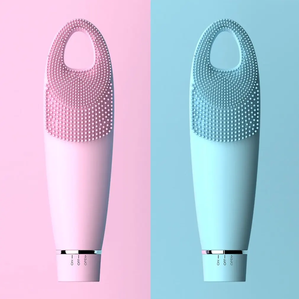 

Portable Cleansing Instrument Silicone Electric Rechargeable Washing Instrument Ultrasonic Vibration Waterproof Washing Brush