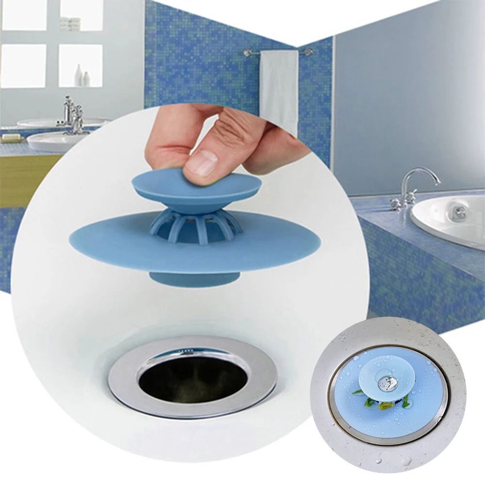 

1PCS Silicone Sink Strainer Waste Plug Sink filter Waste Collector Kitchen Bathroom Accessories Colanders & Strainers