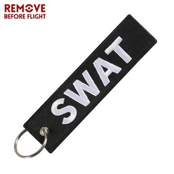 

SWAT Keychain for Police Men Car Key Chain Black and White Key Holder for Motorcycles Cool Key Ring Keychains Jewelry Chaveiro