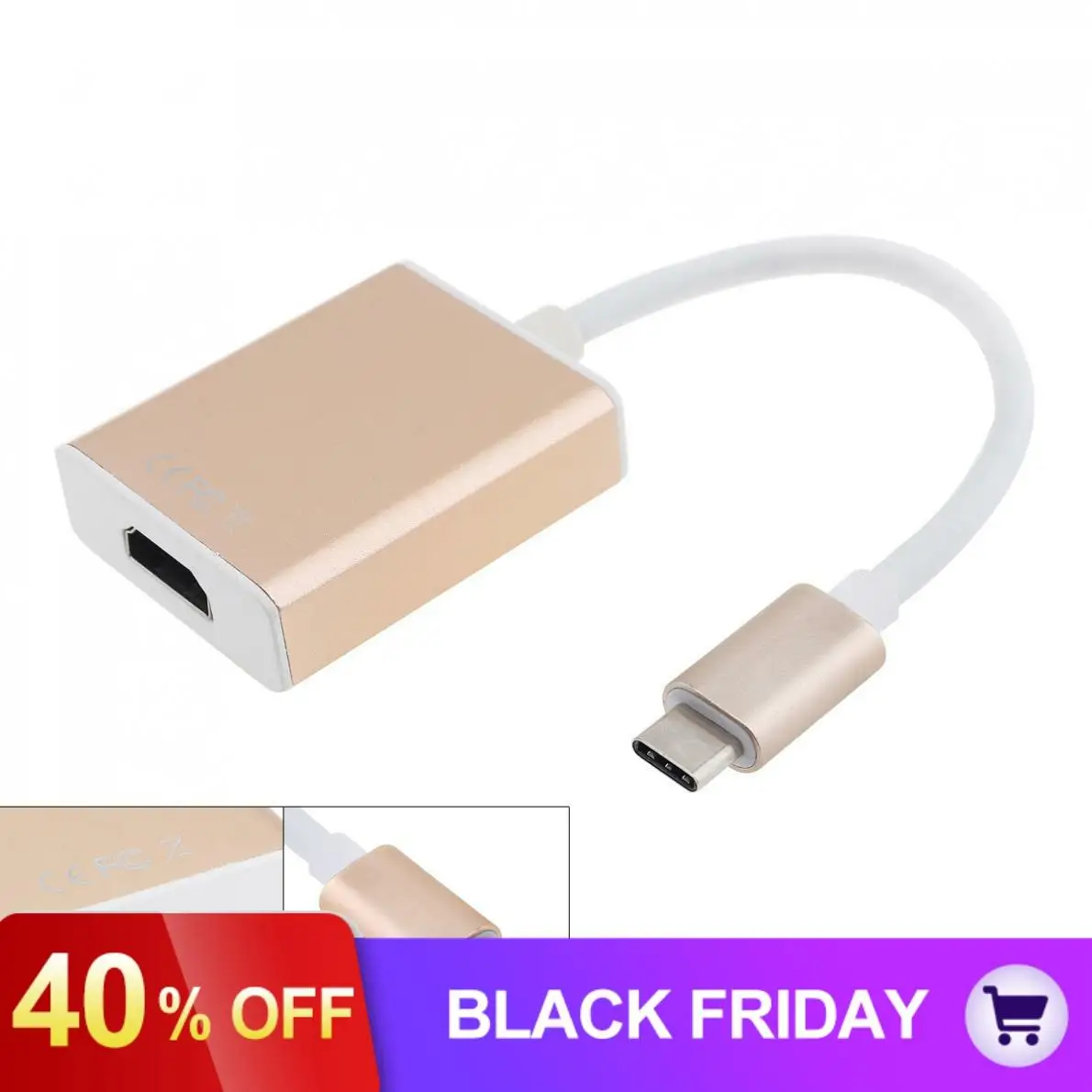 Серебристый Портативный адаптер TypeC к HDMI Поддержка ноутбуков с поддержкой TypeC к устройствам с поддержкой HDMI и зарядка для ноутбуков