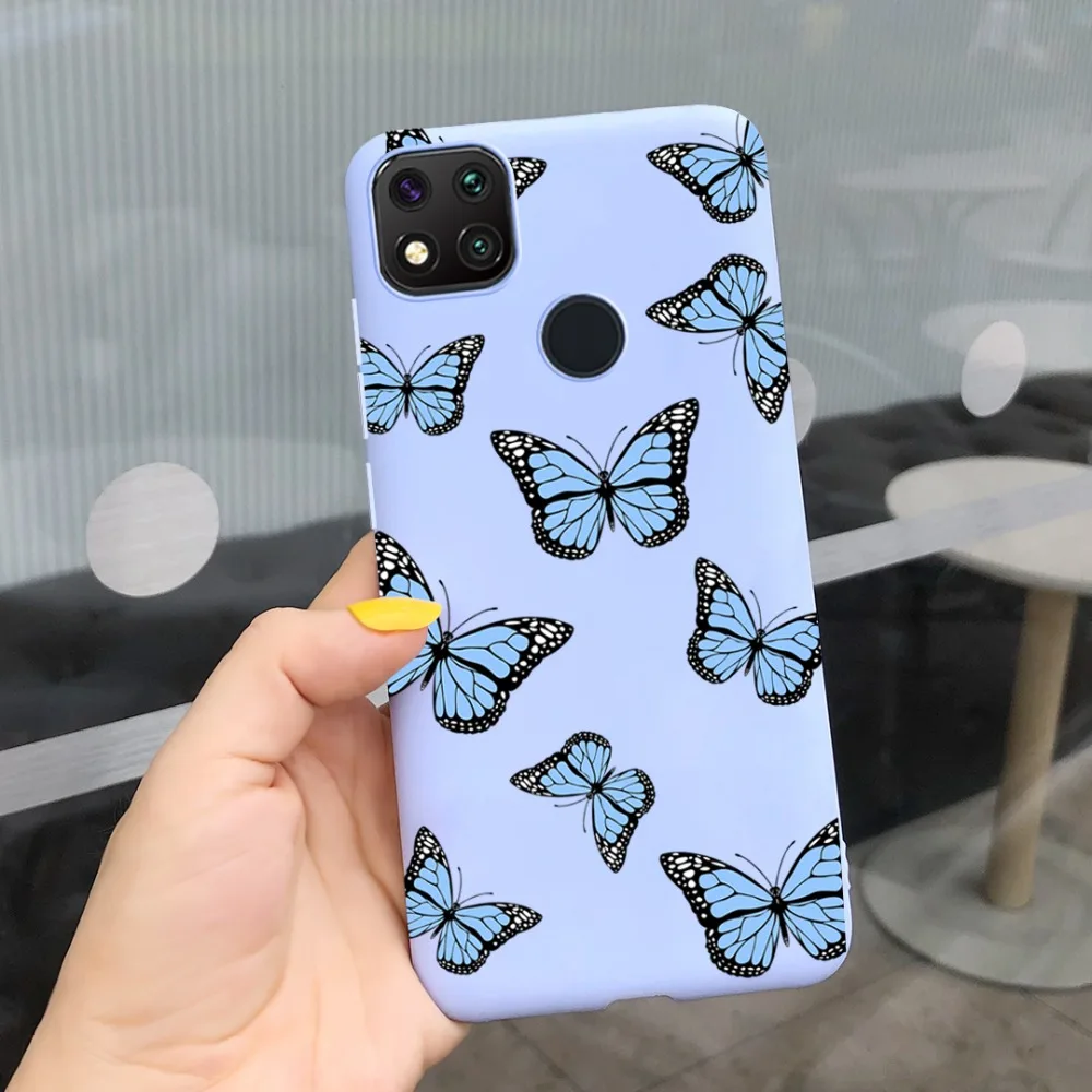 Case For Xiaomi Redmi 9C NFCA Redmi 9A 9C Redmi9 Redmi9A 9 C Cover Custom Sunflower Butterflies Phone Case Soft Silicone Fundas xiaomi leather case glass