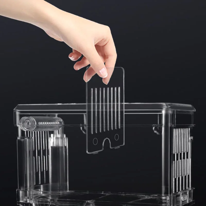 Upgrade Acrylic Aquarium Breeder Box Breeding Incubator Baby Fish Hatchery Shrimp Clownfish Aggressive Fish Injured