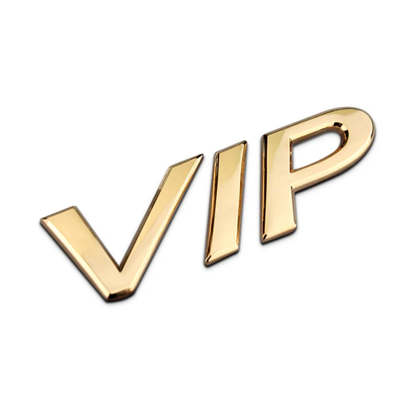 Автомобильная наклейка эмблема значок VIP буквы металлический 2 дизайн цвета для