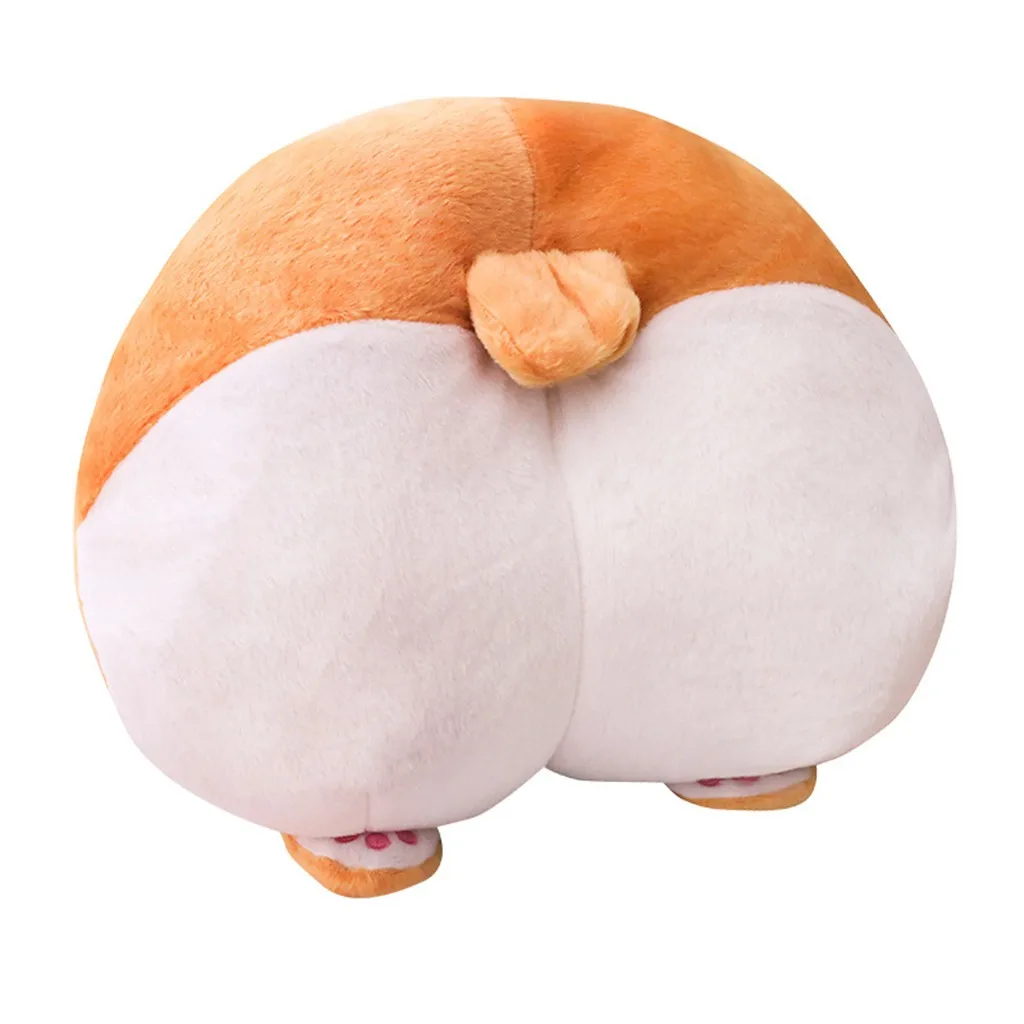 Sofa Funny Cushion Corgi Bottom Butt Plush Warm Pillow Stuffed Kids Toys Buttocks Hand Cushion Plush Hand Warmer Toy Gift#J7 - Цвет: Цвет: желтый