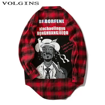 

Streetwear Printing 2020 New Fashion Men Shirt Dress Shirts Casual Western Style Loose Hip Hop Long Sleeve Men Shirts