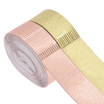 

5m/roll Self-Adhesive Mosaic Tiles Glass Mirror Sticker For DIY Handmade Craft Home Party Wall Decoration Supplies