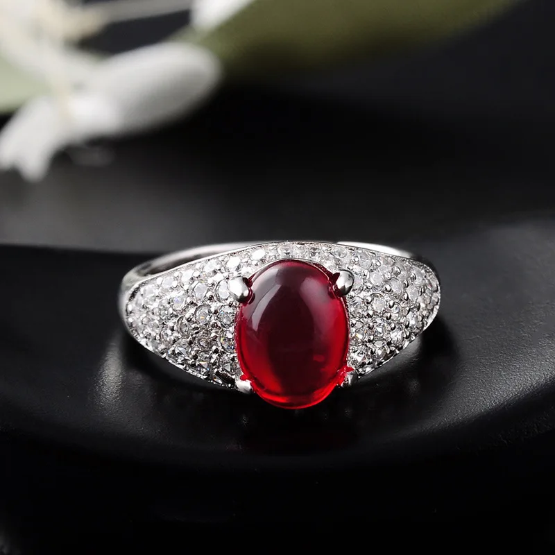 Bague Ringen кольцо из стерлингового серебра пробы с 8*7 мм натуральным драгоценным камнем из сердолика женский Подарок на годовщину Женские аксессуары ювелирные изделия