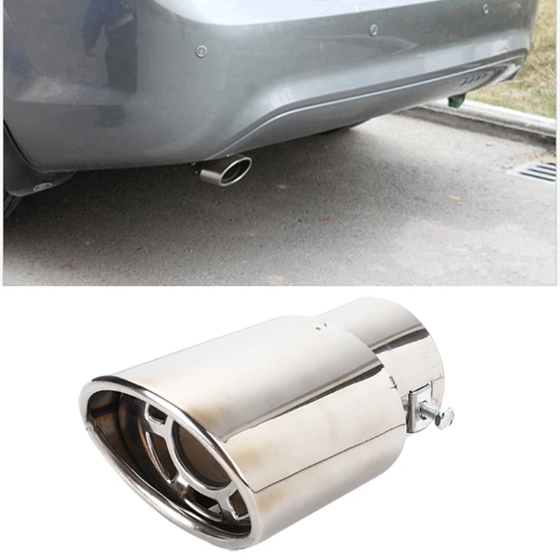 Exhaust Tail Car Tail Pipe Stainless Steel Muffler Tip Pipe Outlet Noise Reduction Diameter 66-86mm