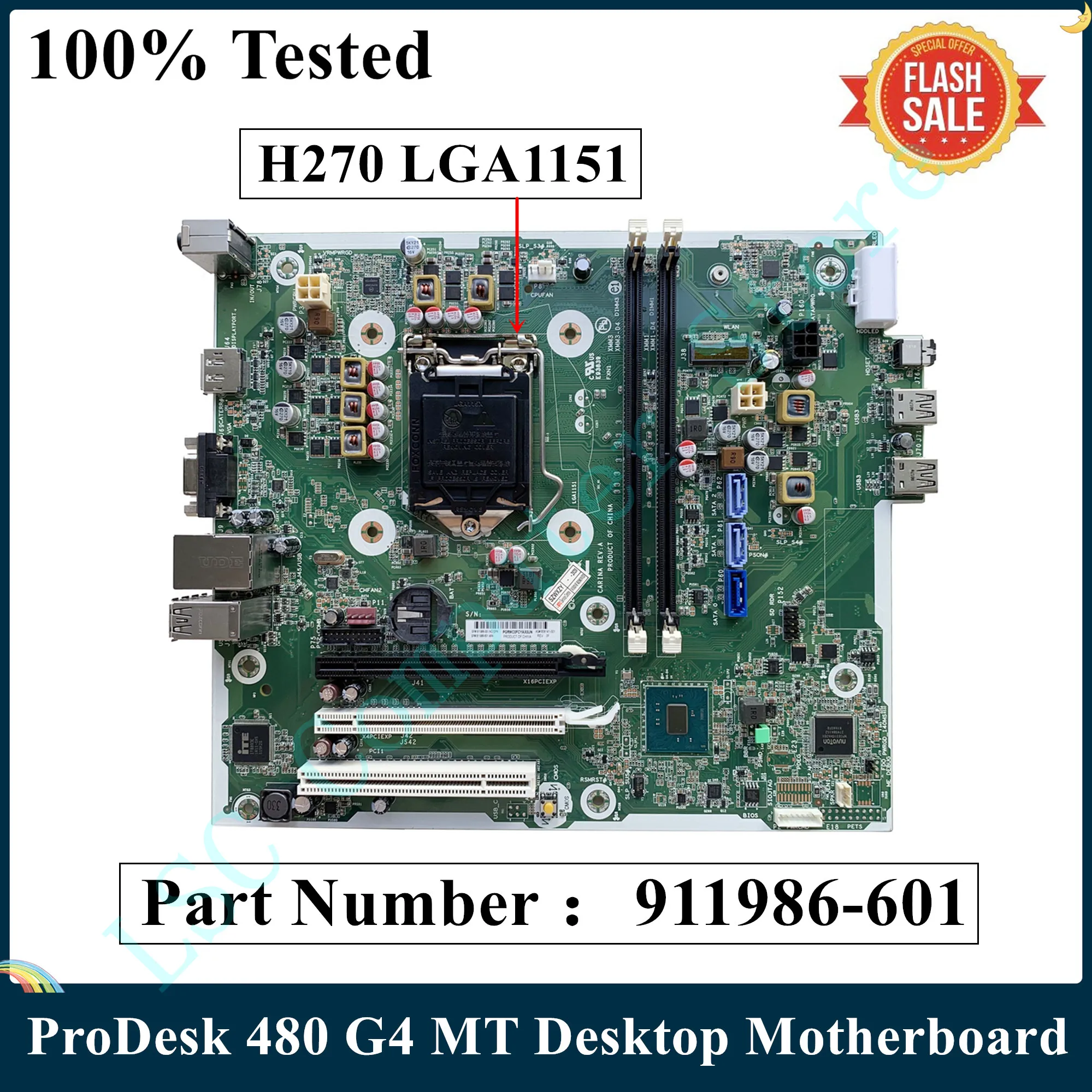 LSC Original For HP ProDesk 480 G4 MT Desktop Motherboard H270 LGA1151 DDR4 938141-001 911986-001 911986-601 100% Tested | Компьютеры и