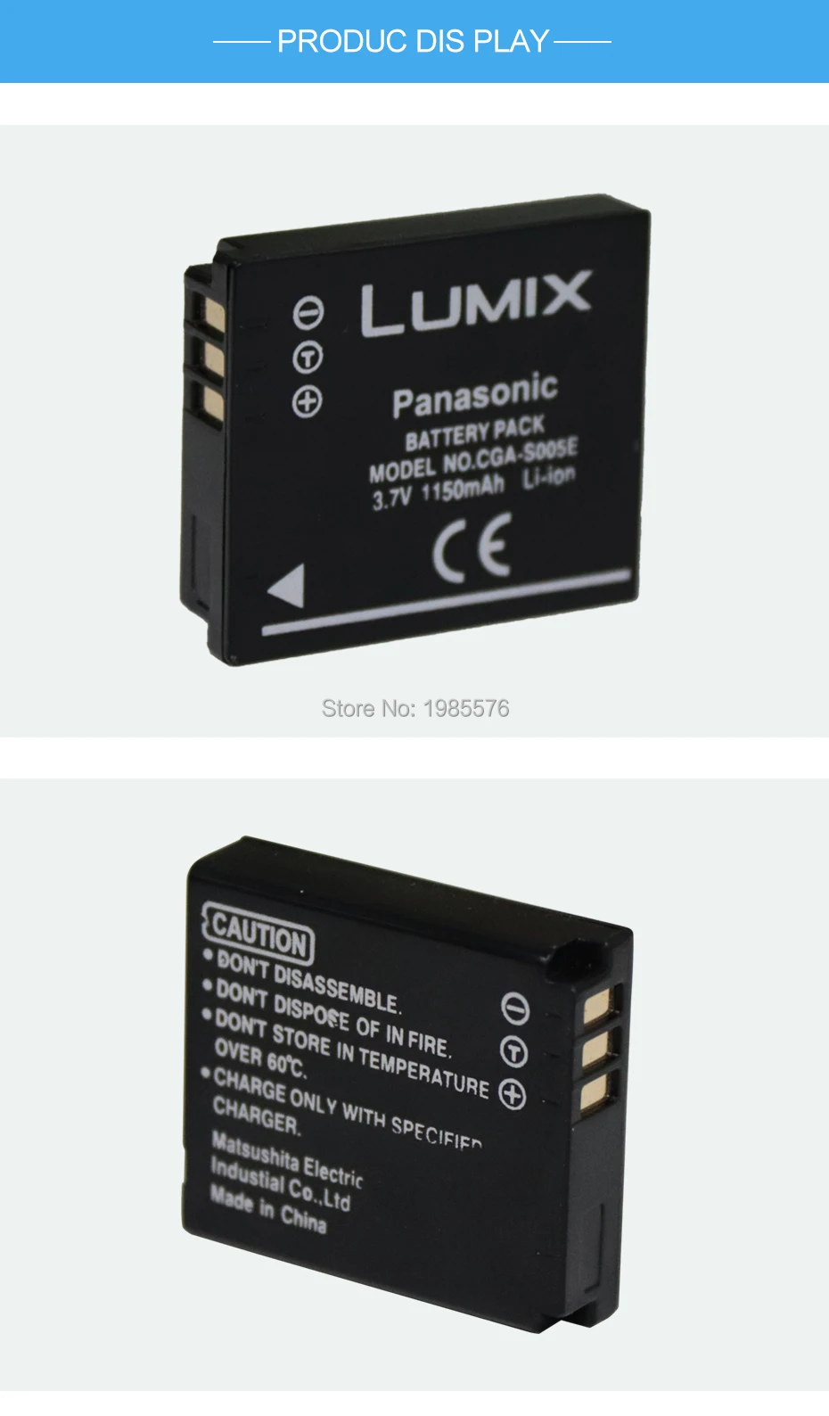 1 шт. 3,7 V 1150 мА/ч, Panasonic CGA-S005E DMW-BCC12 CGA-S005 Камера Батарея DMC-LX1 DMC-LX2 DMC-LX3 с DE-A12 зарядное устройство