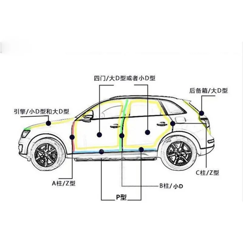 Маленькая D 4 м клейкая Автомобильная резиновая прокладка для уплотнения двери резиновые изоляционные прокладки звукоизоляция аксессуары для стайлинга автомобилей
