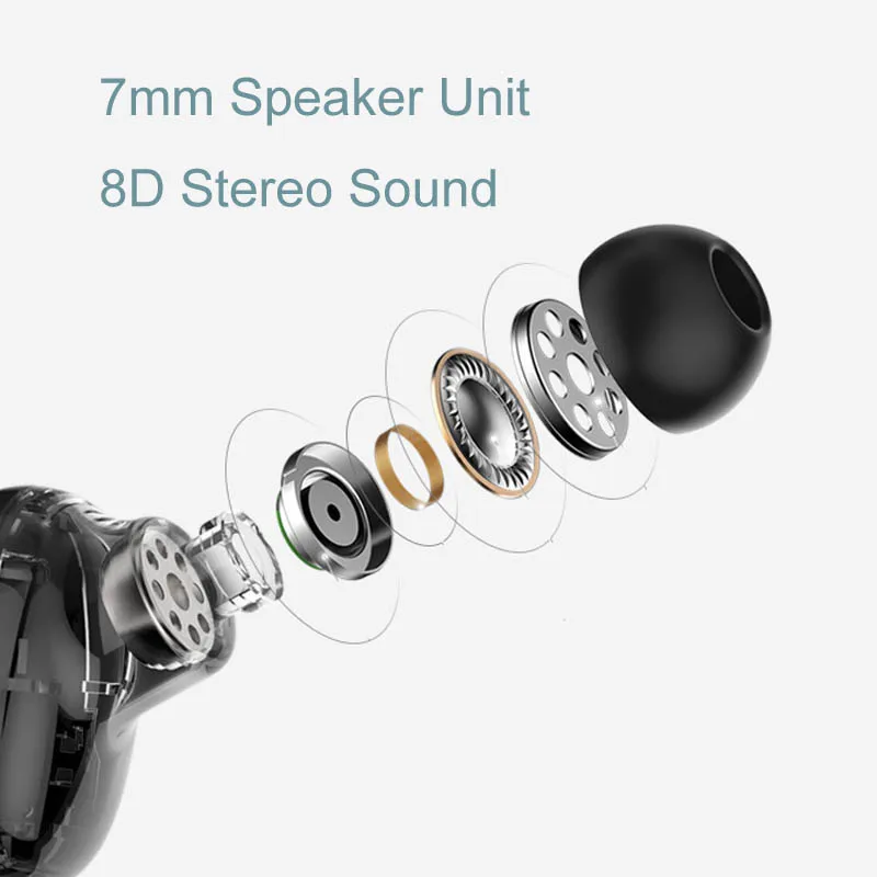 EWA Bluetooth Earphones T8 3 Earbuds LED display Charging Case for Xiaomi iPhone Samsung Android Phones Handsfree Earphone