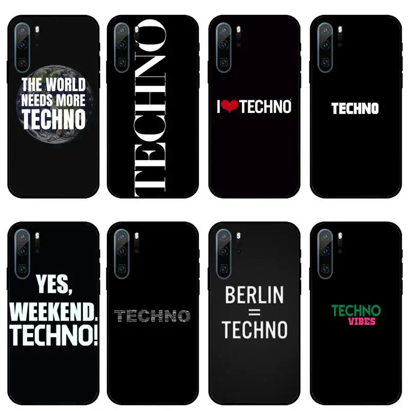 

Techno Music Phone Case For Huawei honor Mate P 9 10 20 30 40 Pro 10i 7 8 a x Lite nova 5t