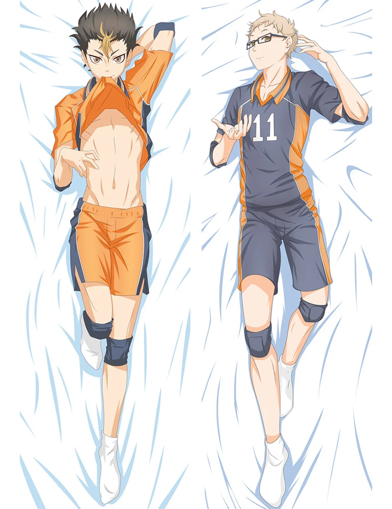 

Anime Haikyuu!! Yu Nishinoya Kei Tsukishima Cosplay Hugging Body Pillow Case Prop