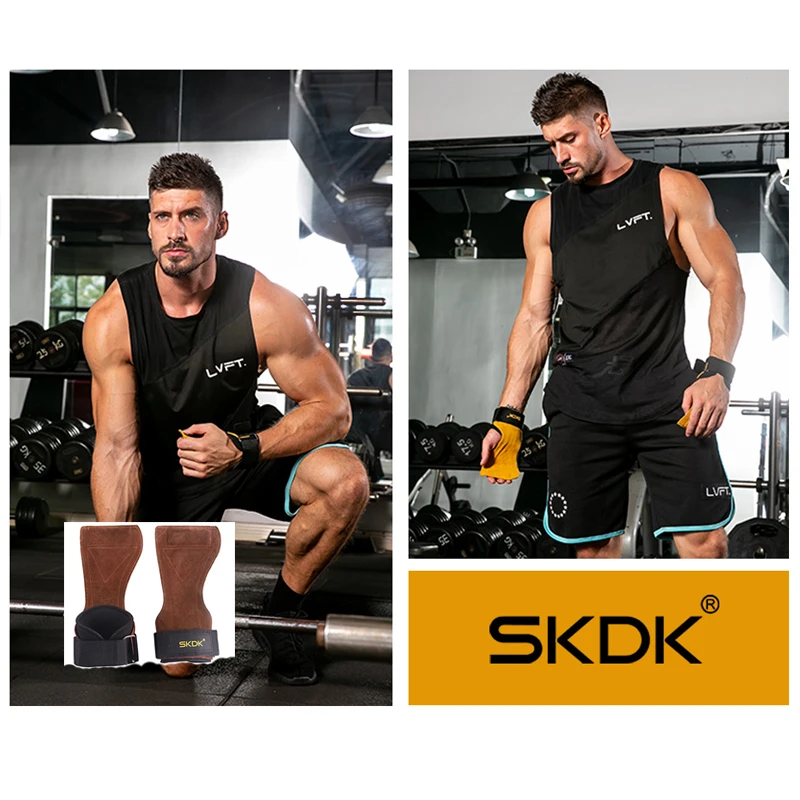 SKDK Hand Grips Gymnastics Gloves Grips Anti-Skid Gym Fitness Gloves Weight Lifting Grip Gym Crossfit Trainining fitnes gear
