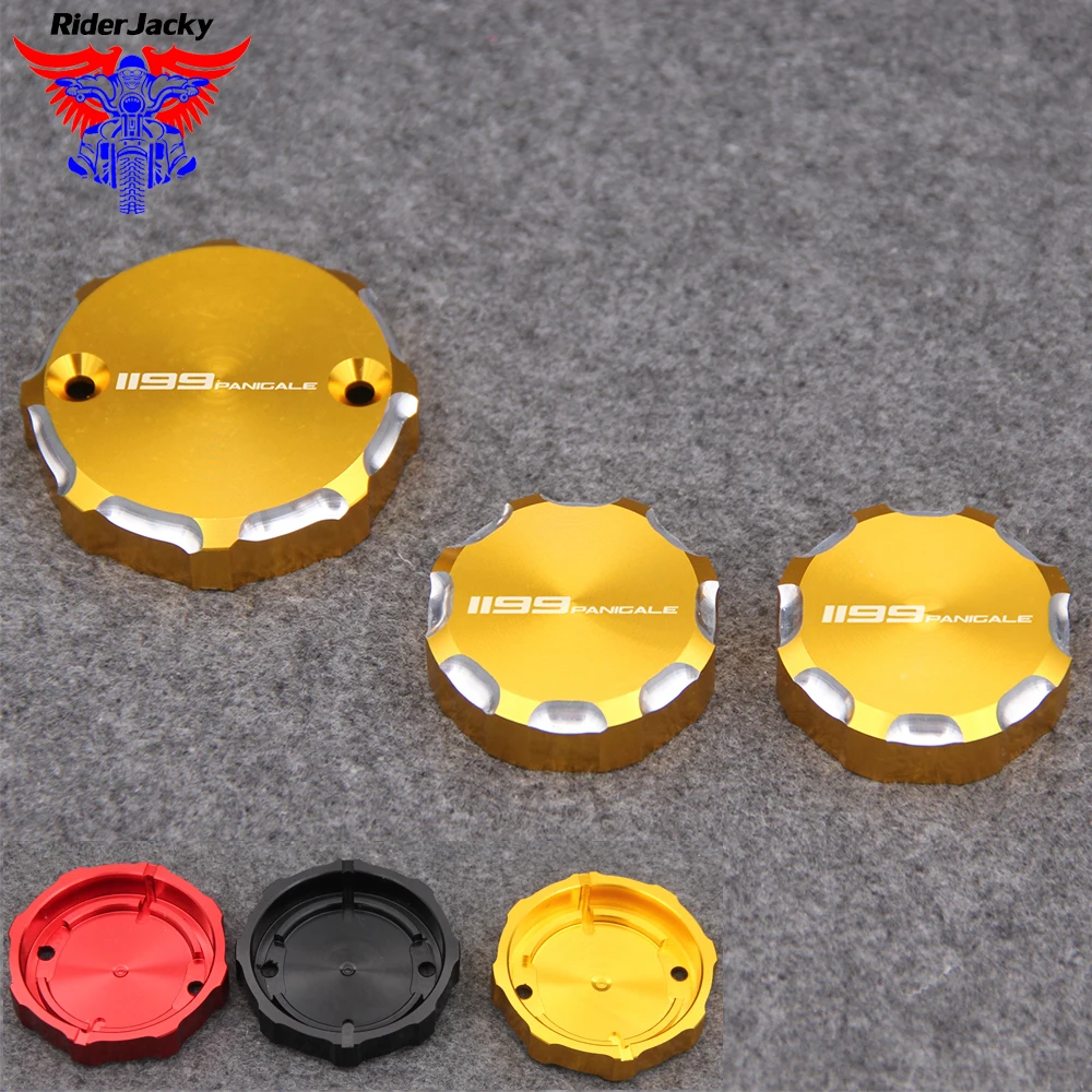 

For DUCATI 1199 Panigale 1199Panigale 2012-2014 2013 12 14 Motorcycle Front Brake Clutch & Rear Brake Fluid Reservoir Cover Cap
