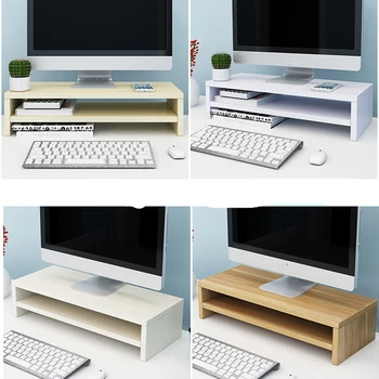 

Neck protector office computer monitor Heightening Shelf display base stand holder desktop storage box organizer rack