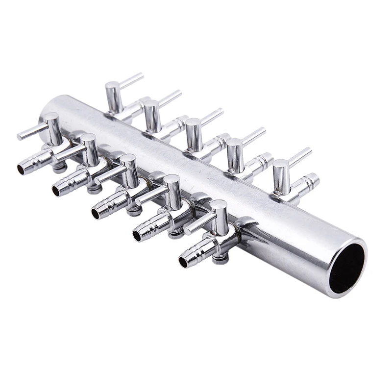 Aquarium 10-Outlet Lever Adjusted Pump Air Valve Manifold Taps