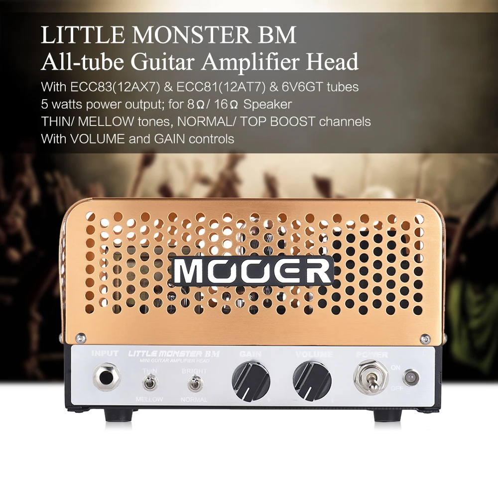 MOOER LITTLE MONSTER B M гитарный усилитель мини 5 Вт все-ламповый усилитель для гитары голова с сумкой для переноски гитарные части и аксессуары