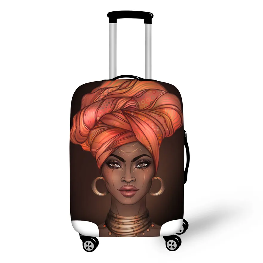 FORUDESIGNS, защитный чехол для багажа для путешествий, чехол для костюма, черный, художественный, Африканский, для девочек, с принтом, чехол на колесиках, сумка, эластичный Чехол для багажа - Цвет: P4815
