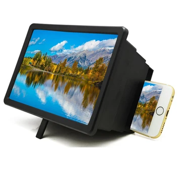 

3D Phone Screen Magnifier Stereoscopic Amplifying Desktop Leather Mobile Phone Holder Tablet Holder