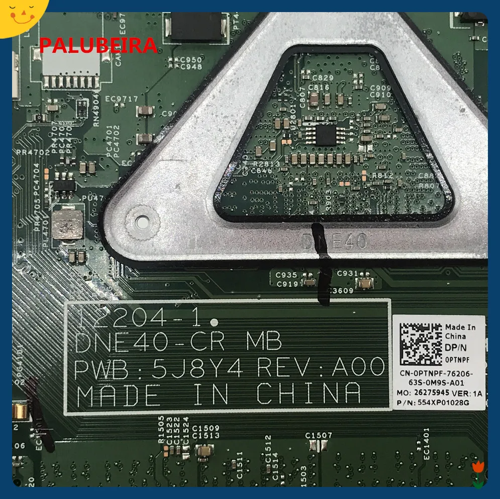 PALUBEIRA CN-0PTNPF 0PTNPF для DELL INSPIRON 3421 5421 Материнская плата ноутбука SR10A 1017U материнская плата 12204-1 DNE40-CR PWB: 5J8Y4