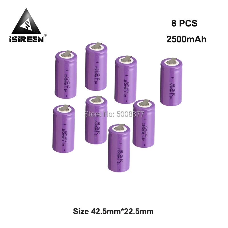 SC Ni-CD 2500mAh 1,2 V Аккумуляторные батареи DIY электрические аккумуляторные батареи Subc Ni аккумулятор CD электронные игрушки светодиодный свет