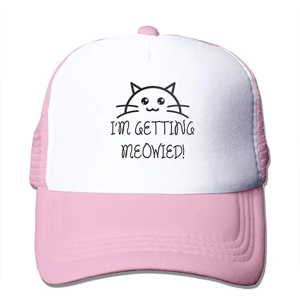 TSDFCI'm Getting Meowied сетчатые бейсболки унисекс регулируемые кепки В Стиле Дальнобойщика розовые