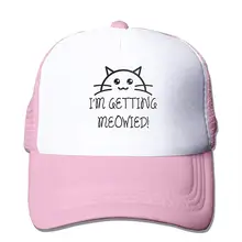 TSDFCI'm Getting Meowied сетчатые бейсболки унисекс регулируемые кепки В Стиле Дальнобойщика розовые